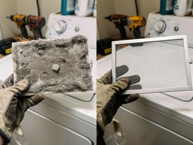 Professional lint trap cleaning by Stonington Dryer Vent Cleaning in Stonington